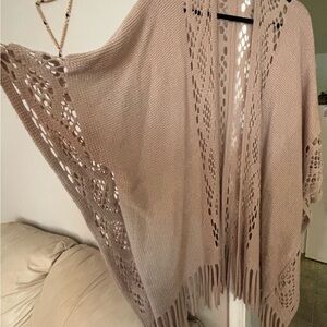 Max Edition Beige Women's Poncho